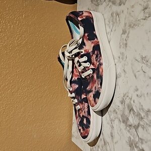 Vans Comfycush Authentic Grunge Wash Tie Dye Classic Skate Shoes Size 5 womens